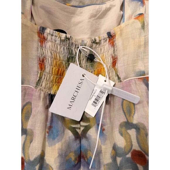 Ramie Maxi Dress Add to Hearts Marchesa Rosa SZ 4 NWT $595 - Picture 4 of 4